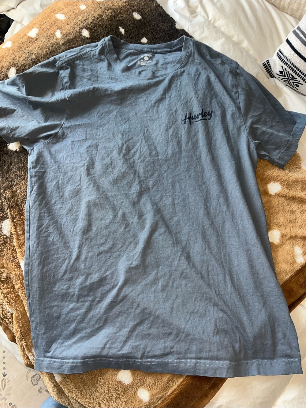 Hurley Men’s Short-Sleeve Crew Tee — Dusty Blue